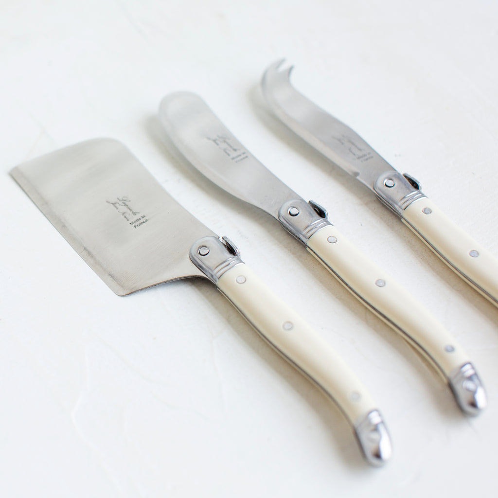 Ivory Cheese Knives, set of 3 - Whisk