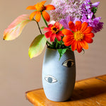 Many Eyes Vase in Coastal Grey