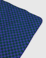 Puffy Picnic Blanket in Iris Green Check