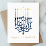 Bright Menorah Hanukkah Card