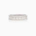 Silver Dotted Stacking Ring