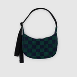 Crescent Small Bag in Navy Green Check