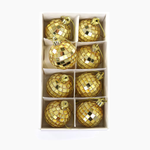 Tiny Gold Disco Ball Ornament, Set of 8