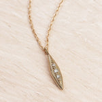 14k Triple Diamond Peak Necklace