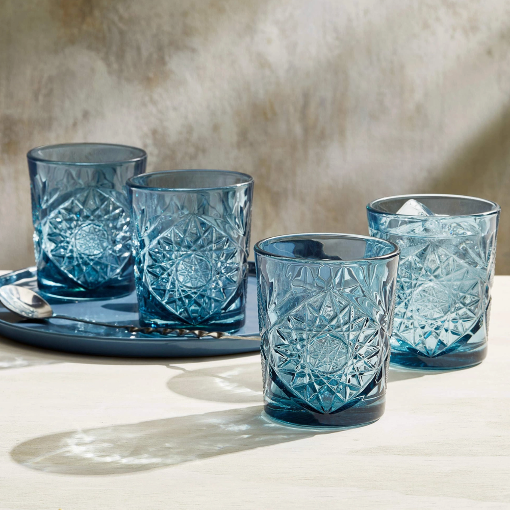 Blue Rocks Glass, Set of 4