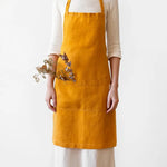 Linen Daily Apron in Mustard