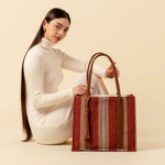 Irma Structured Tote in Chestnut