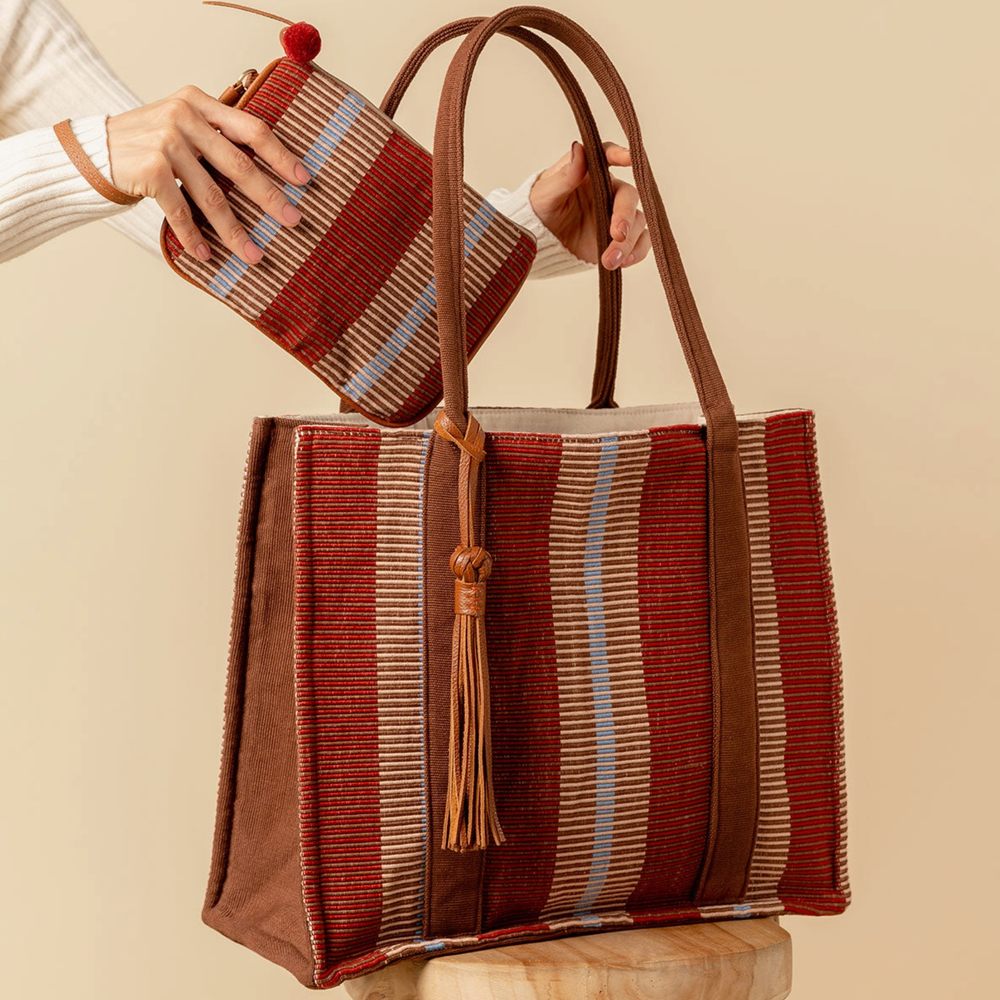 Irma Structured Tote in Chestnut