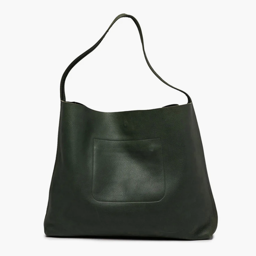 Leather Bonarda Tote in Green