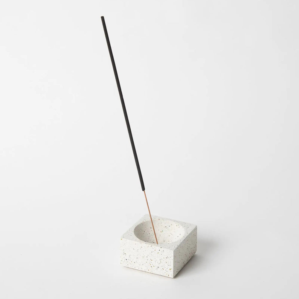 White Terrazzo Incense Holder