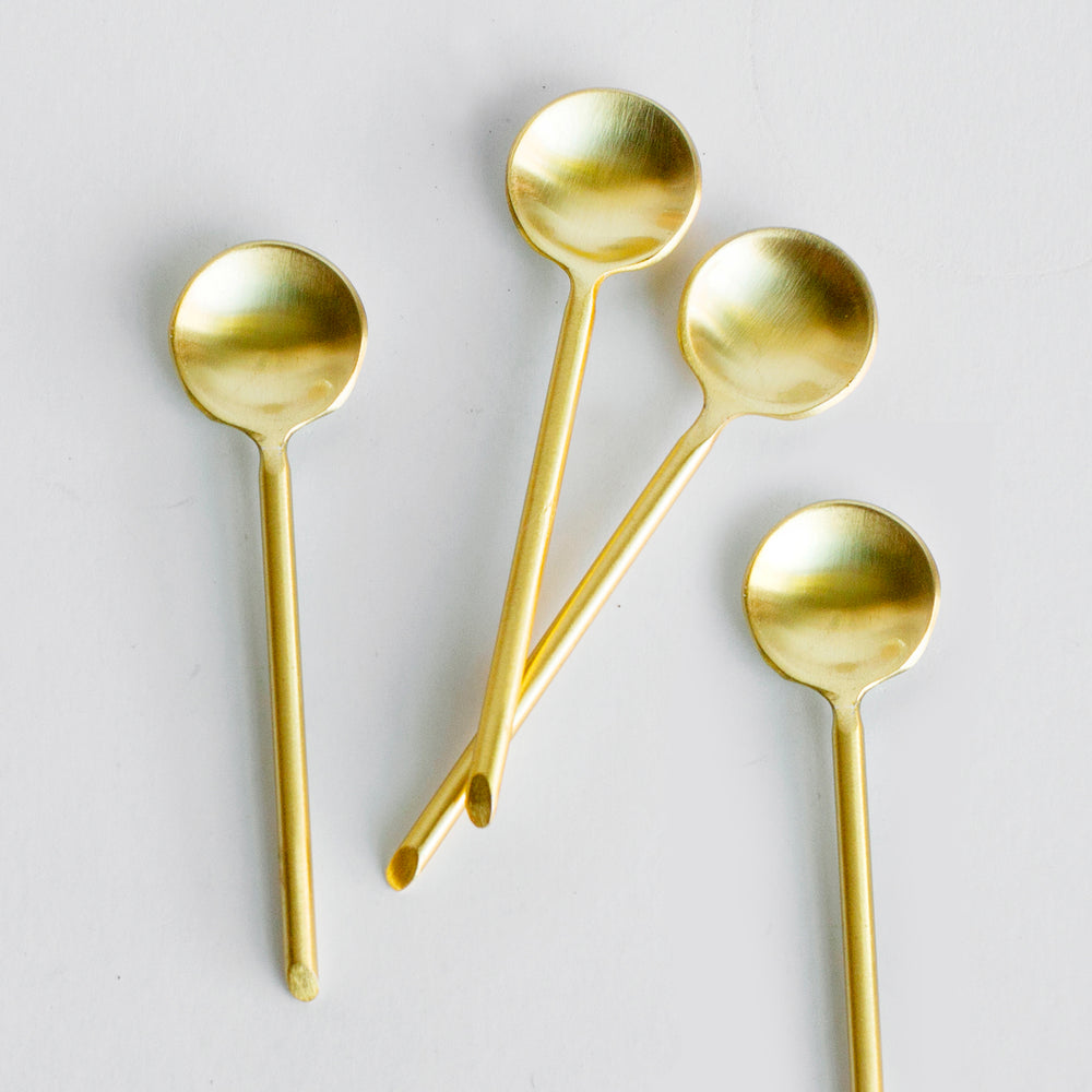 Gold Mini Spoon, Set of 4