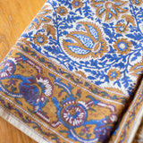 Pumpkin Flower Block Print Tablecloth