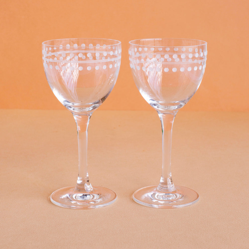 Engraved Nick & Nora Glass, Set of 2