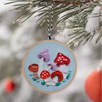 Mushroom Embroidery Ornament Kit