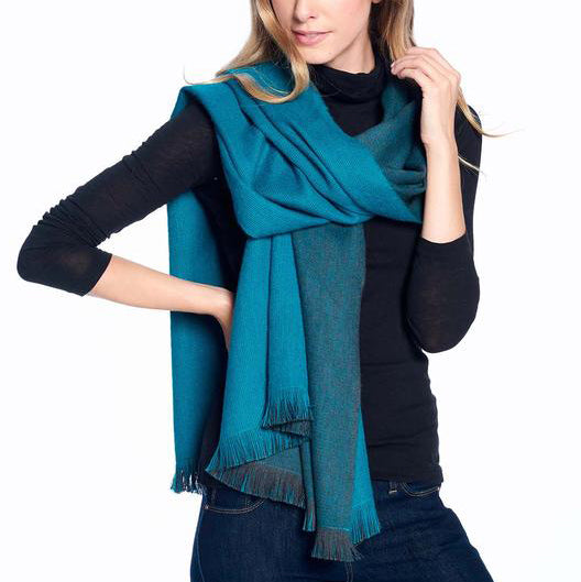 Turquesa Alpaca Reversible Wrap