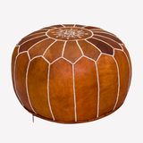 Moroccan Leather Pouf