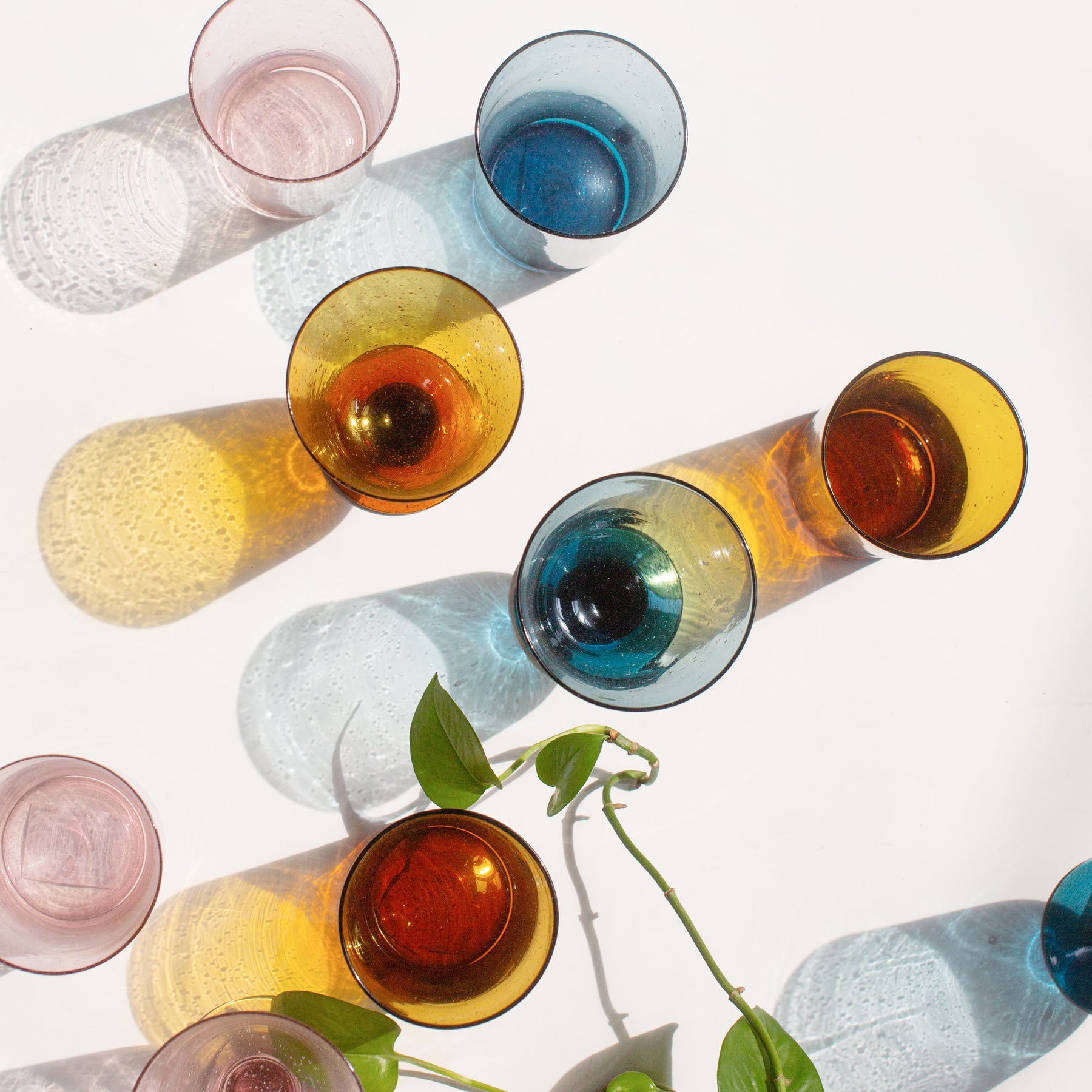 Handblown Mexican Short Stem Wine Glasses (Set of 4) – ILI Be Home